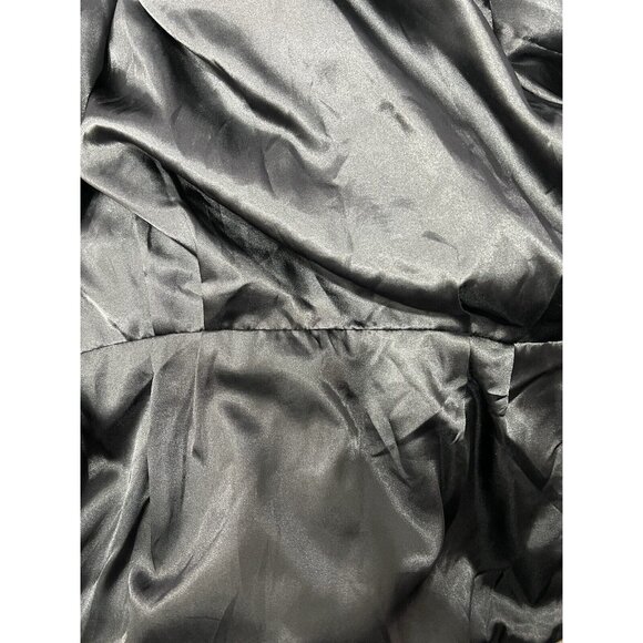 Vtg Y2K Jacqueline Ferrari Lambskin Leather Jacket Women M Black Belted Mob Wife - Picture 7 of 8